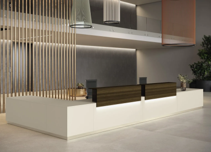L-Shaped Reception Desk